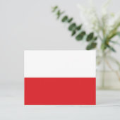 Carte Postale Drapeau de la Pologne (Debout devant)