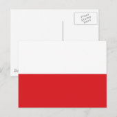 Carte Postale Drapeau de la Pologne (Devant / Derrière)