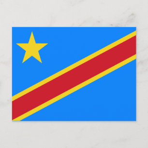 Carte Postale Drapeau de la RDC (République démocratique du Cong