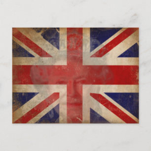 Carte Postale Drapeau de la reine Elizabeth II Silhouette sur Di