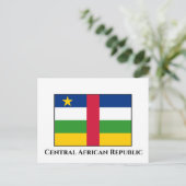Carte Postale Drapeau de la République centrafricaine (Debout devant)
