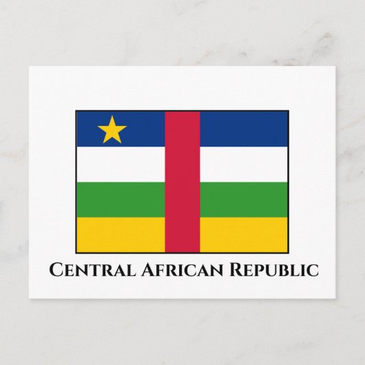 Carte Postale Drapeau de la République centrafricaine (Devant)