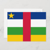 Carte Postale Drapeau de la République centrafricaine (Devant / Derrière)