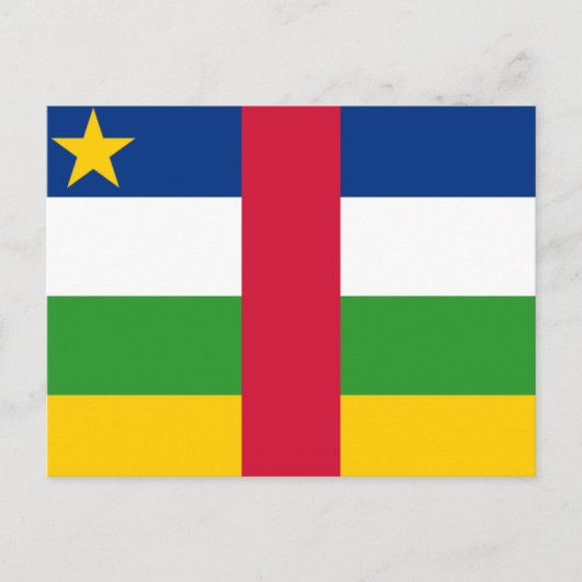Carte Postale Drapeau de la République centrafricaine (Devant)
