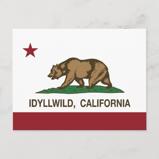 Carte Postale Drapeau de la République de Californie Idyllwild (Devant)