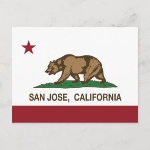 Carte Postale drapeau de la République de Californie san jose
