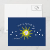 Carte Postale Drapeau de la République de Conch (Devant / Derrière)