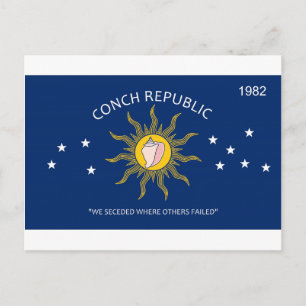 Carte Postale Drapeau de la République de conque