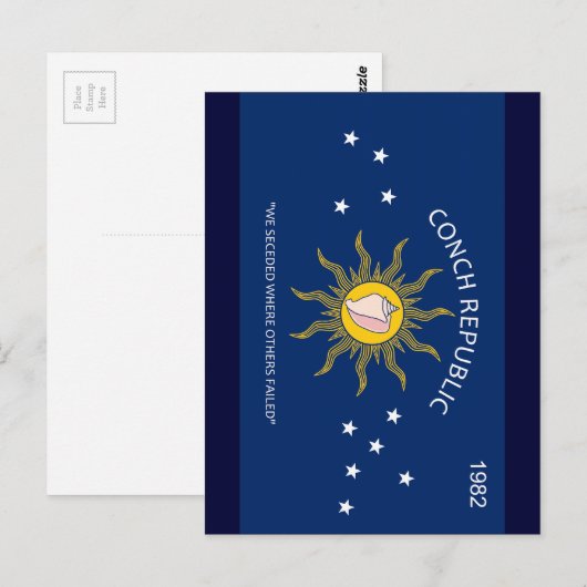 Carte Postale Drapeau de la République de conque (Devant / Derrière)