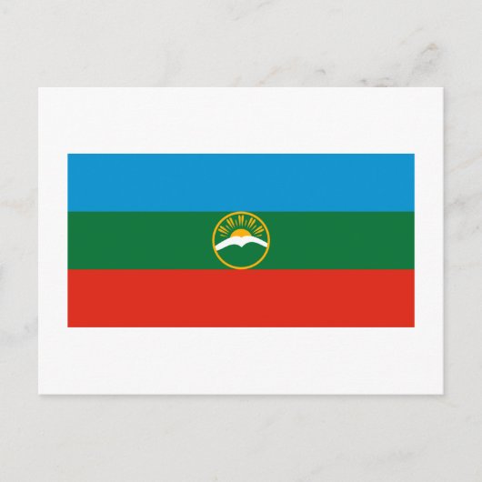 Carte Postale Drapeau de la République de Karachay-Cherkess (Devant)