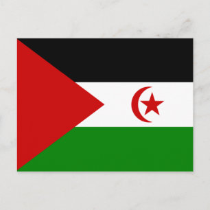 Carte Postale Drapeau de la République démocratique arabe sahrao