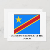 Carte Postale Drapeau de la République démocratique du Congo (Devant / Derrière)
