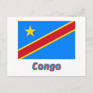 Carte Postale Drapeau de la République démocratique du Congo ave