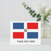 Carte Postale Drapeau de la République Dominicaine (Debout devant)