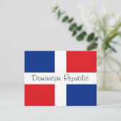 Carte Postale Drapeau de la République Dominicaine (Debout devant)