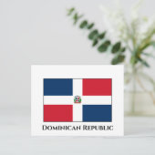 Carte Postale Drapeau de la République Dominicaine (Debout devant)