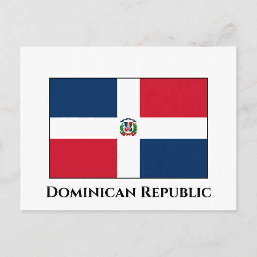 Carte Postale Drapeau de la République Dominicaine (Devant)