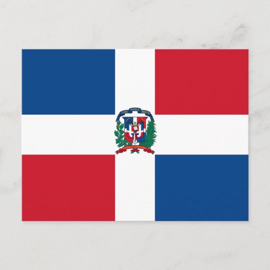 Carte Postale Drapeau de la République Dominicaine (Devant)