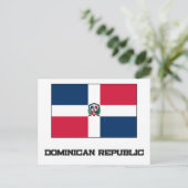 Carte Postale Drapeau de la République Dominicaine (Debout devant)