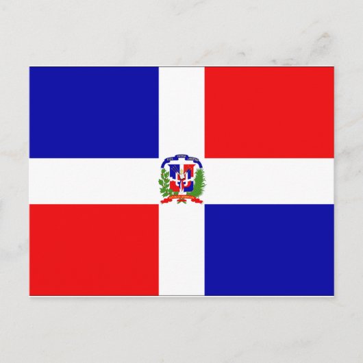 Carte Postale Drapeau de la République Dominicaine (Devant)