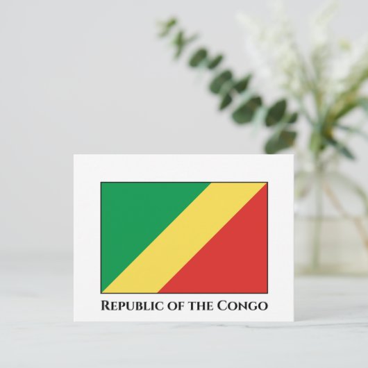 Carte Postale Drapeau de la République du Congo (Debout devant)