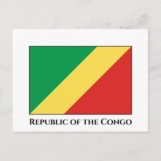 Carte Postale Drapeau de la République du Congo (Devant)