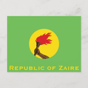 Carte Postale Drapeau de la République du Zaïre