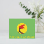 Carte Postale Drapeau de la République du Zaïre (Debout devant)