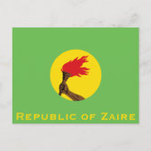 Carte Postale Drapeau de la République du Zaïre (Devant)