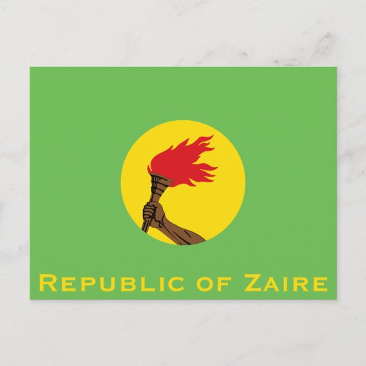 Carte Postale Drapeau de la République du Zaïre (Devant)