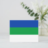 Carte Postale Drapeau de la République Komi (Debout devant)