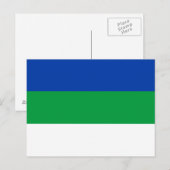 Carte Postale Drapeau de la République Komi (Devant / Derrière)