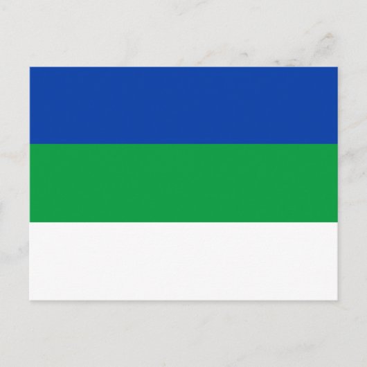 Carte Postale Drapeau de la République Komi (Devant)