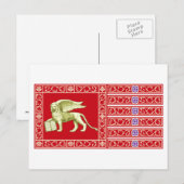 Carte Postale Drapeau de la République la plus sereine de Venise (Devant / Derrière)