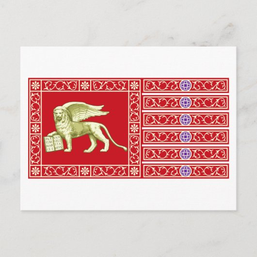Carte Postale Drapeau de la République la plus sereine de Venise (Devant)