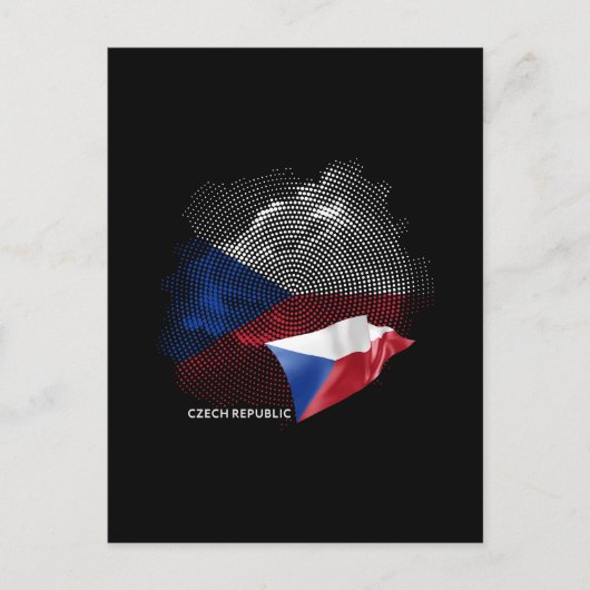 Carte Postale Drapeau de la République tchèque (Devant)
