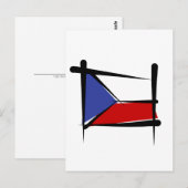 Carte Postale Drapeau de la République tchèque (Devant / Derrière)
