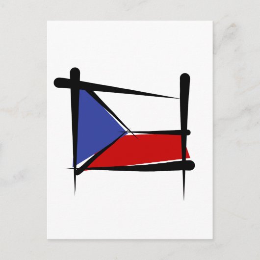 Carte Postale Drapeau de la République tchèque (Devant)