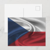 Carte Postale Drapeau de la République tchèque (Devant / Derrière)