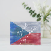 Carte Postale Drapeau de la République tchèque (Debout devant)