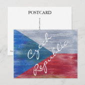 Carte Postale Drapeau de la République tchèque (Devant / Derrière)