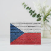 Carte Postale Drapeau de la République tchèque (Debout devant)