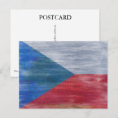 Carte Postale Drapeau de la République tchèque (Devant / Derrière)