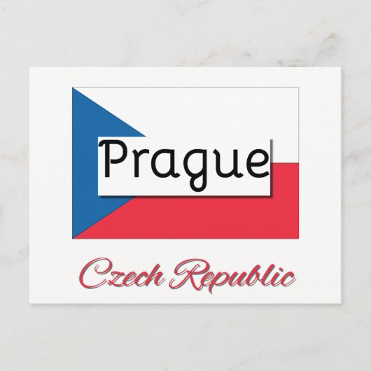 Carte postale drapeau de la République tchèque de  (Devant)