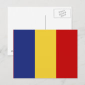 Carte Postale Drapeau de la Roumanie (Devant / Derrière)