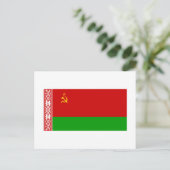 Carte Postale Drapeau de la RSS de Biélorussie (Debout devant)