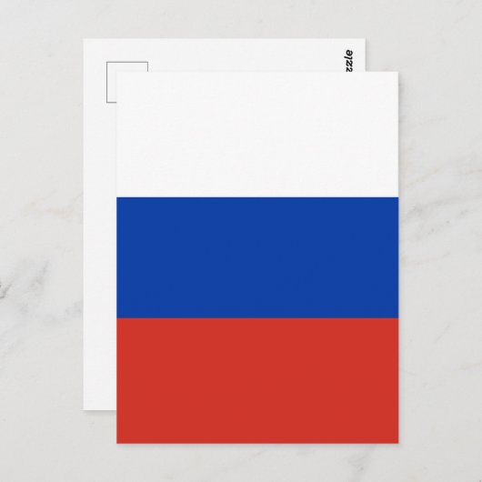 Carte Postale Drapeau de la Russie (Devant / Derrière)