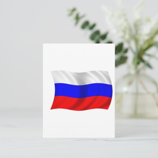 Carte Postale Drapeau de la Russie (Debout devant)