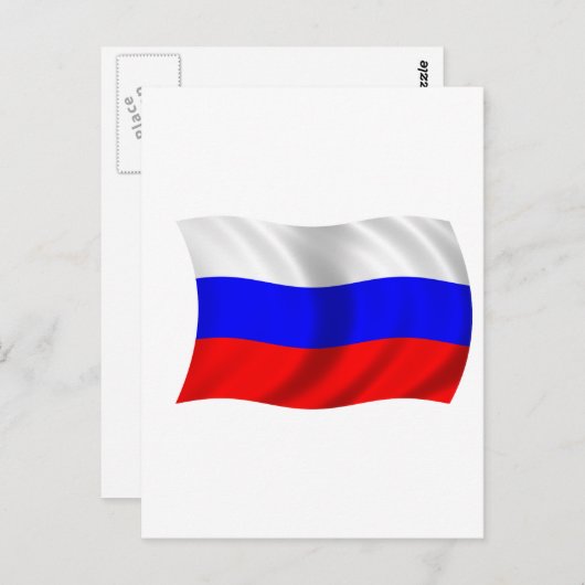 Carte Postale Drapeau de la Russie (Devant / Derrière)