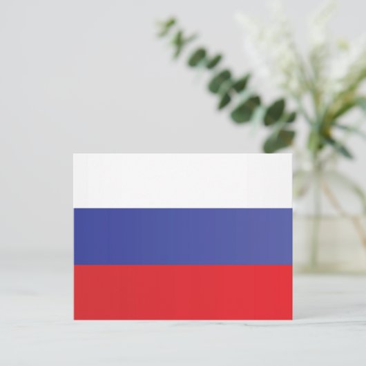 Carte Postale Drapeau de la Russie (Debout devant)